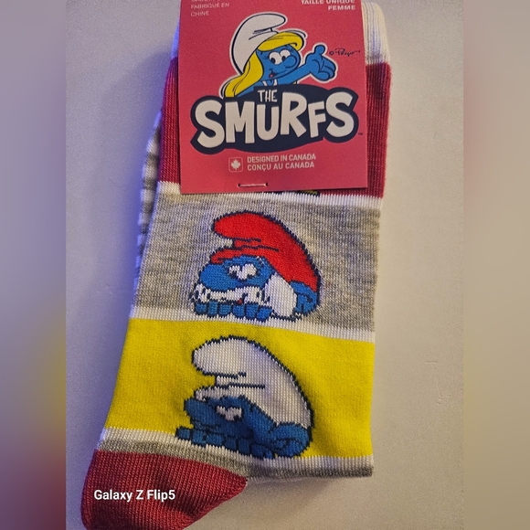 2 pairs new with tags Smurf socks - Picture 2 of 2